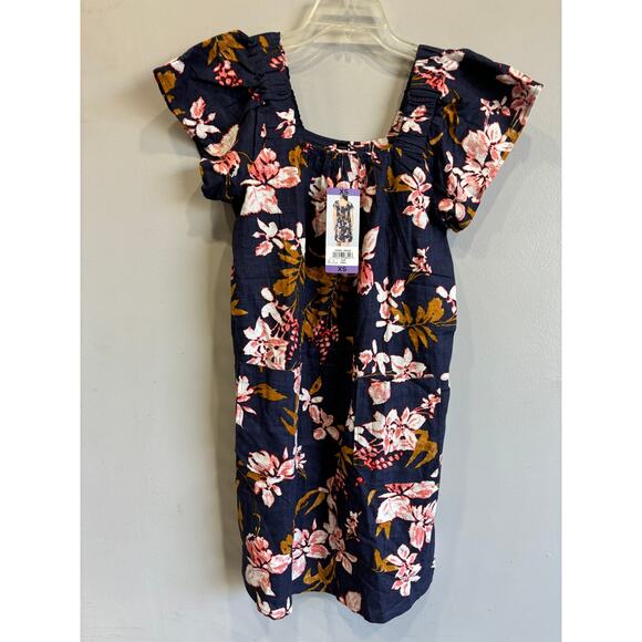 Nicole Miller Original Floral Shift Dress Linen Blend Womens Size XS New… - Picture 1 of 4